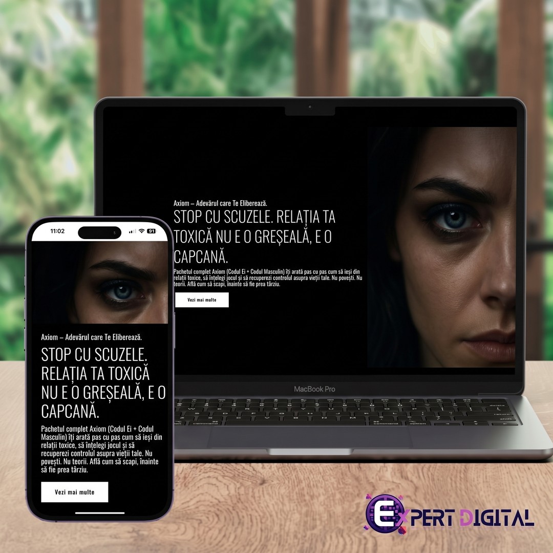 Web de Axiom Cod en portátil y móvil