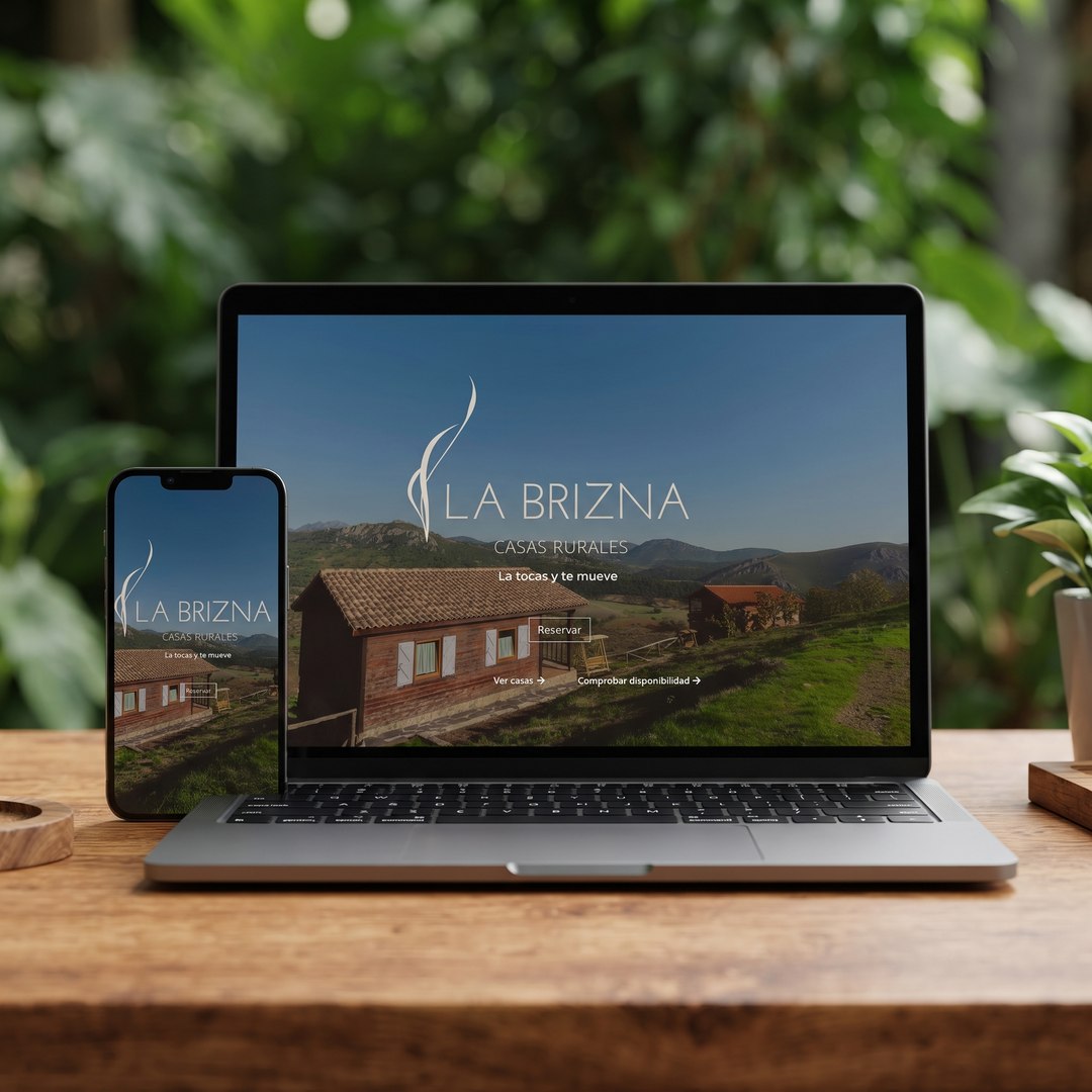 Web de La Brizna, casas rurales en Cañamero, en portátil y móvil