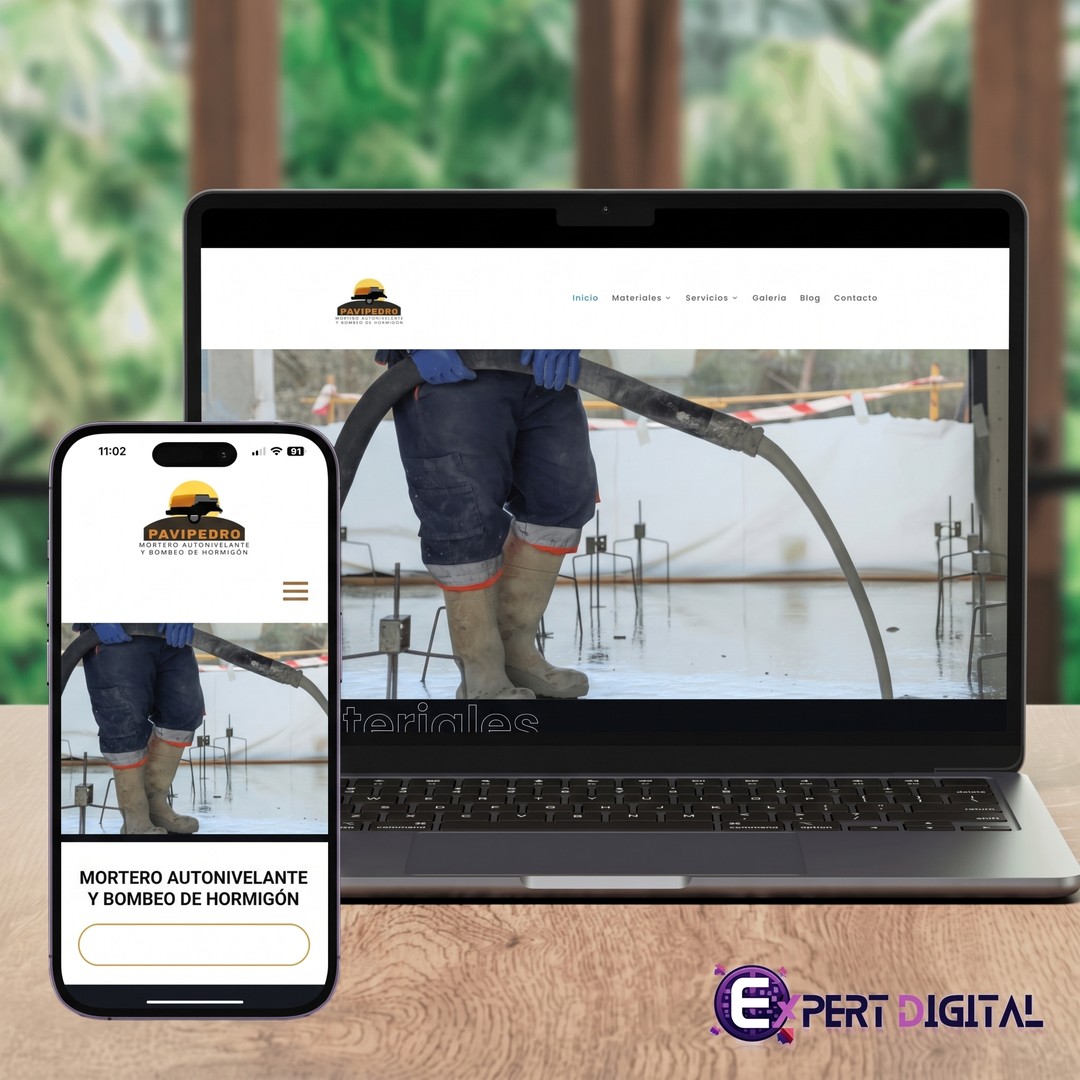 Web de Pavipedro en portátil y móvil