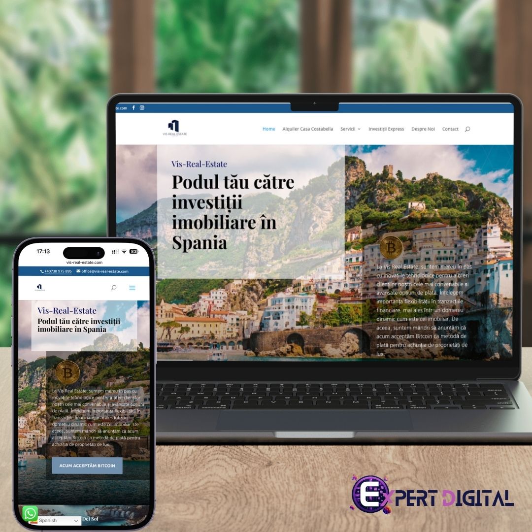 Web de Vis Real Estate en portátil y móvil