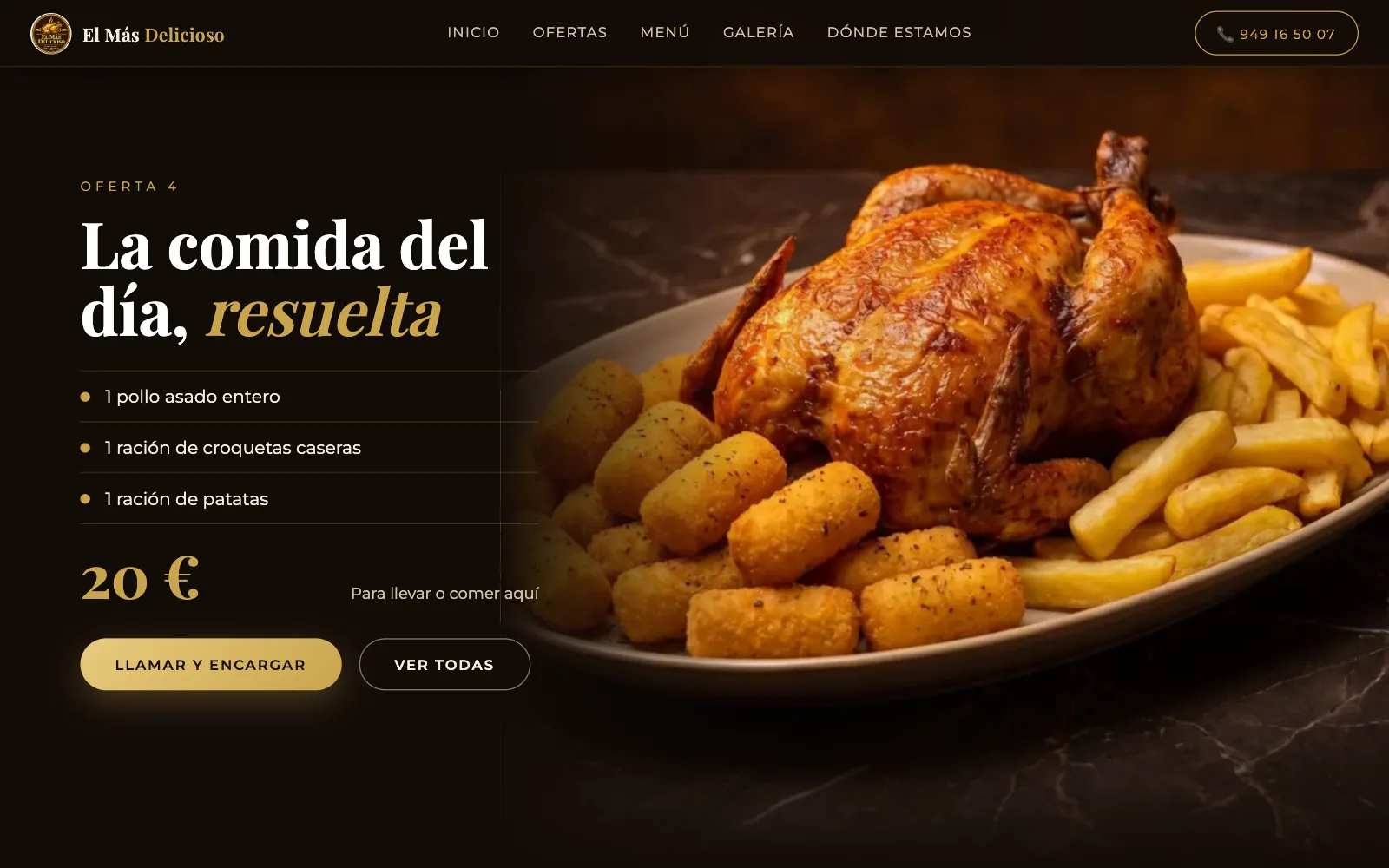 Web de Asador El Más Delicioso · Guadalajara en un ordenador